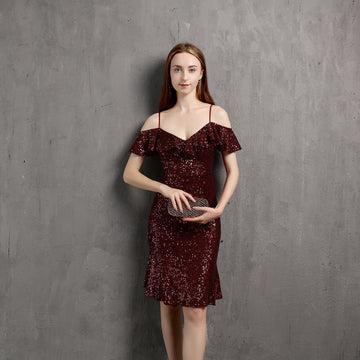 V Neck Little Evening Dress ¨C Elegant Short Socialite Nightclub Women's Party Dress